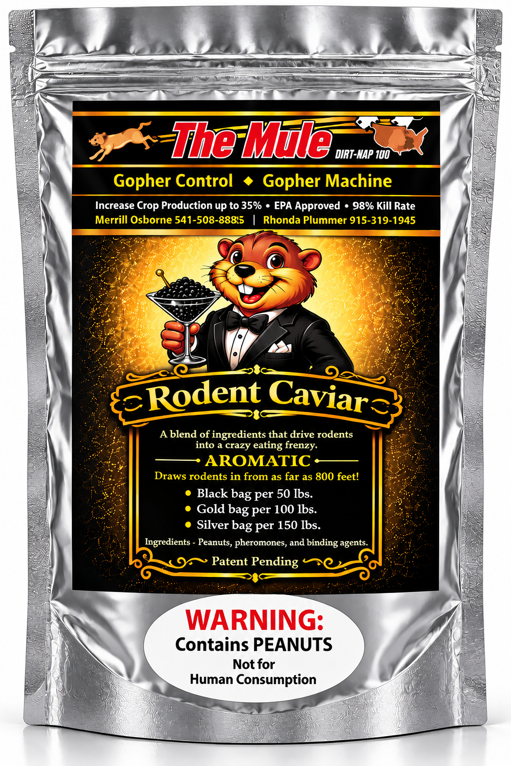 Rodent Caviar® Mix — Silver Bag (24 oz)