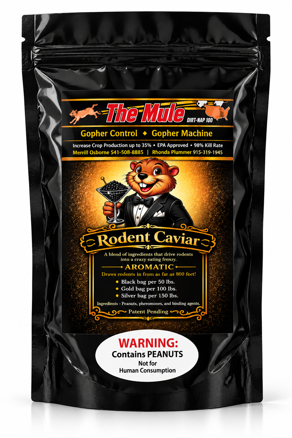 Rodent Caviar® — Black Bag (8 oz)